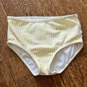 Ruffle Butts girls Yellow Striped Bikini Bottoms, size 7